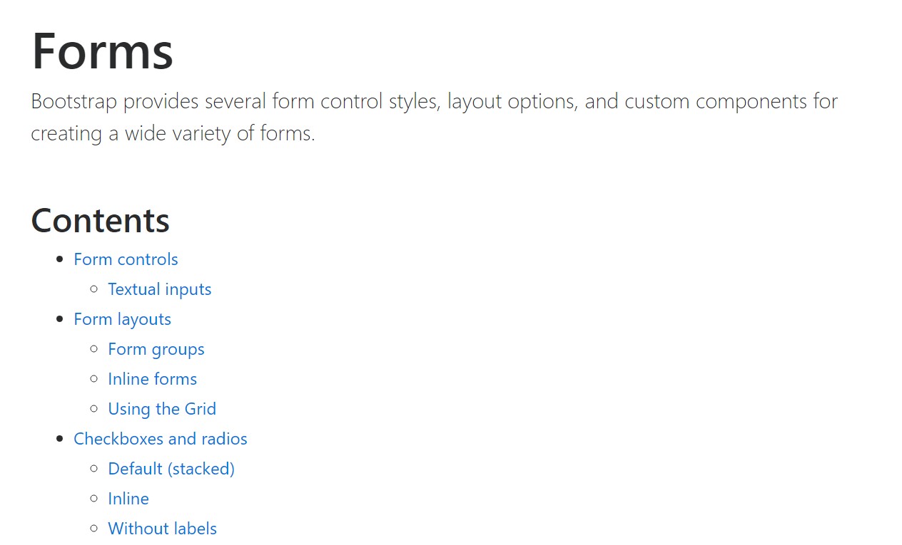  Utilization of the label  inside in Bootstrap Forms:  formal documentation